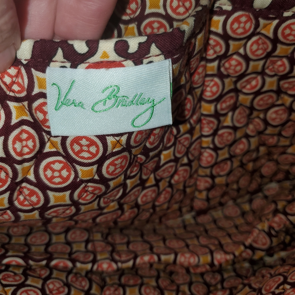 Vera Bradley Burgundy and Yellow Hobo Bag - Picture 8 of 8
